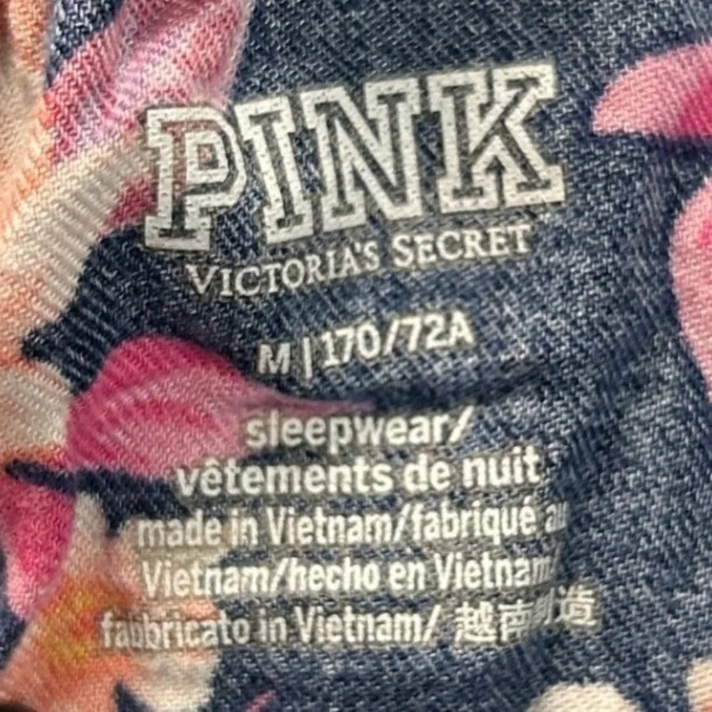 PINK Victoria's Secret Sleep Lounge Shorts Pajama Womens Medium Navy Floral